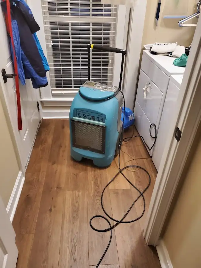 Commercial dehumidifier deployed for Flood Damage Cleanup in Clearfield