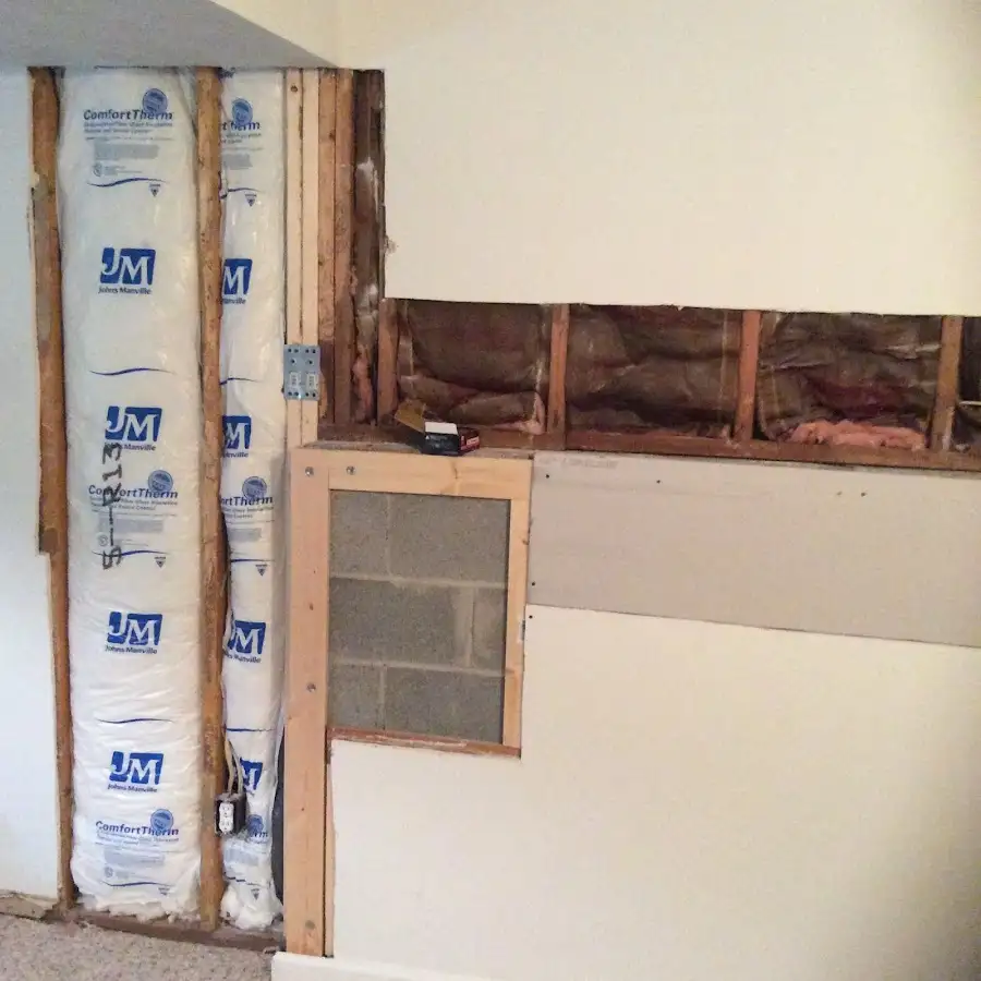 Wall insulation replacement during Contents Cleaning & Restoration in Clearfield